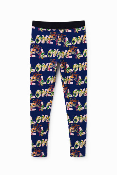 Girls' Love flower leggings I