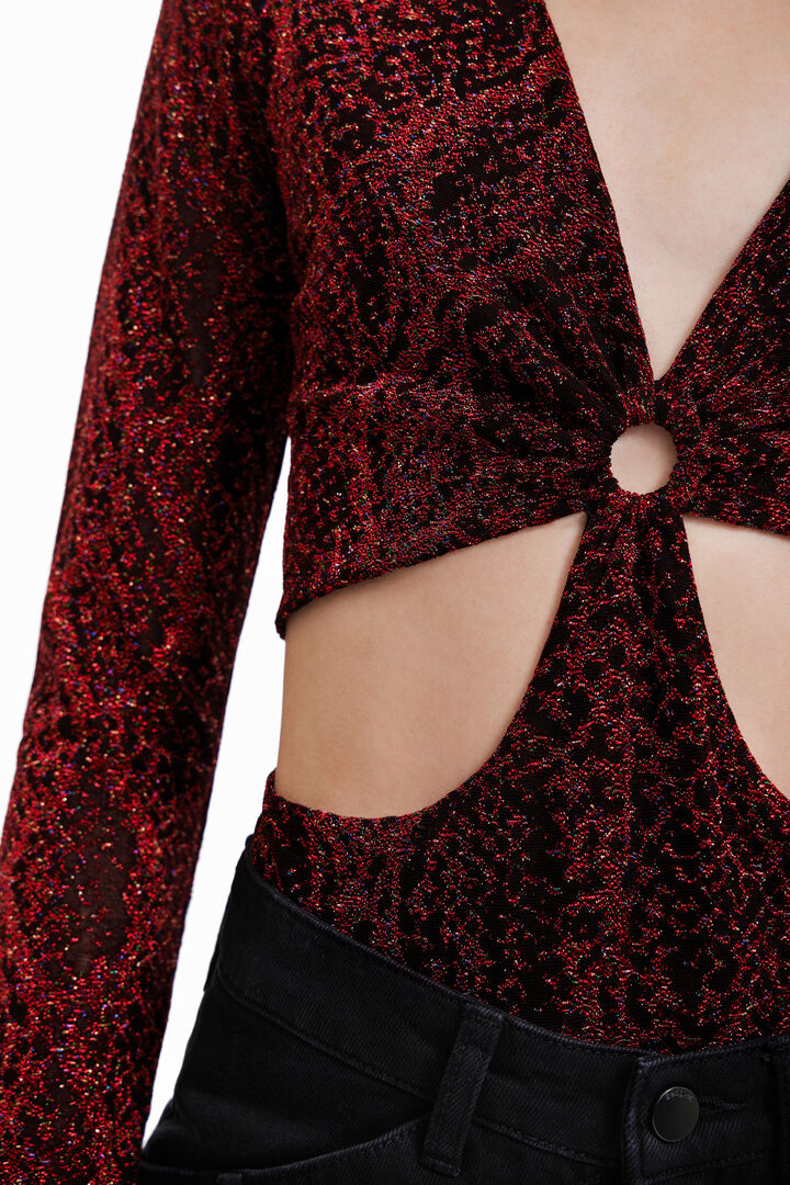 Błyszczące body cut-out | Desigual