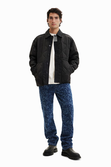 Patchwork quilted overshirt | Desigual