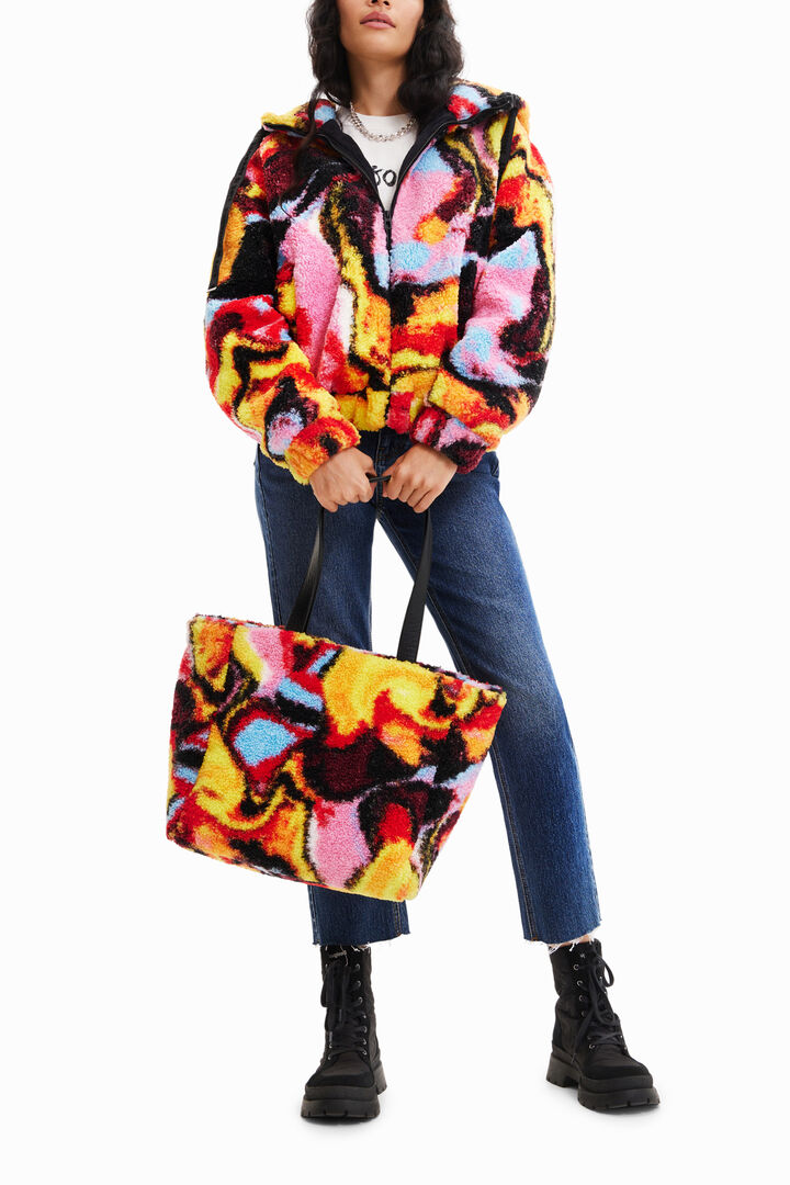 Digital print fleece jacket | Desigual