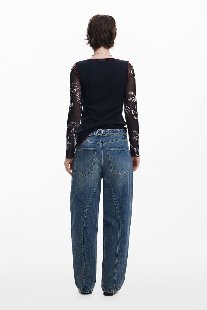 Lettering sleeve T-shirt | Desigual