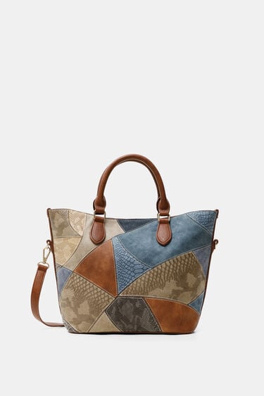 Bolso shopping patch reptil | Desigual