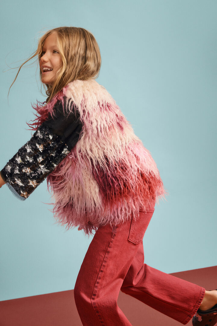 Gilet en fourrure aquarelle | Desigual