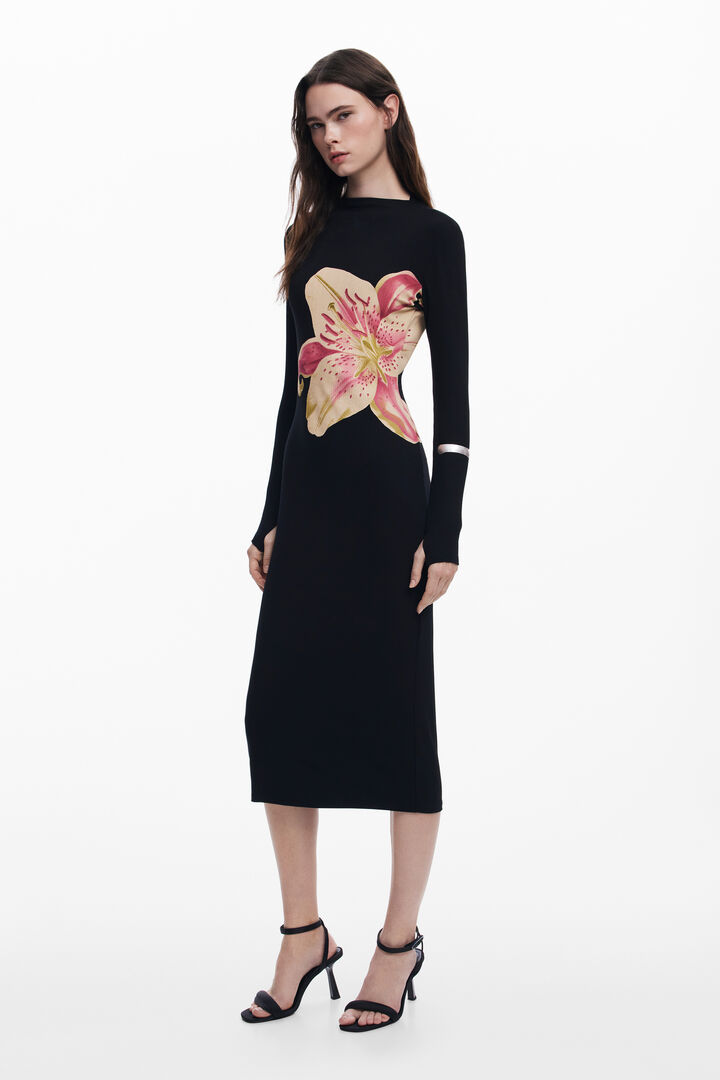 Vestido longo orquídea | Desigual
