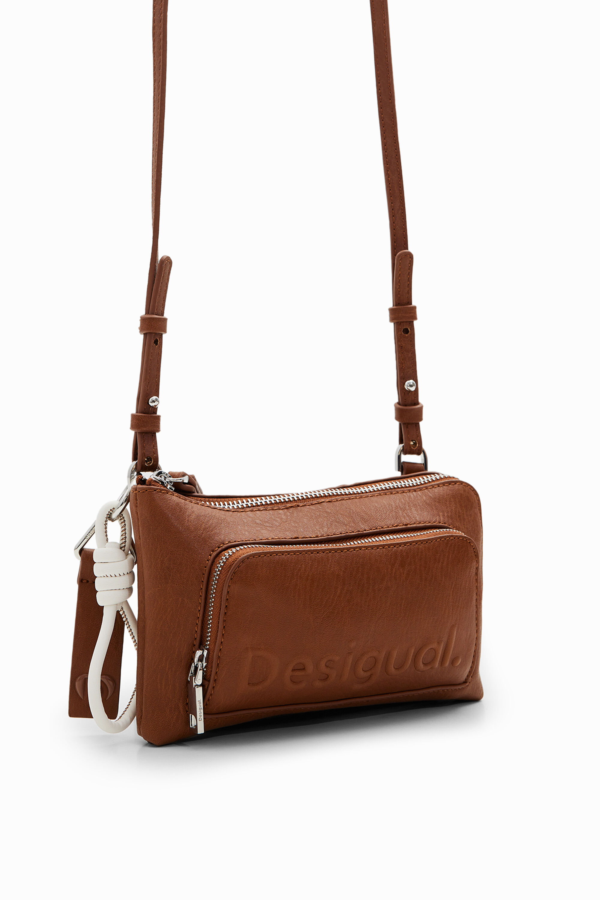 Desigual, Minitasche Logo, Polyurethan, Braun, U