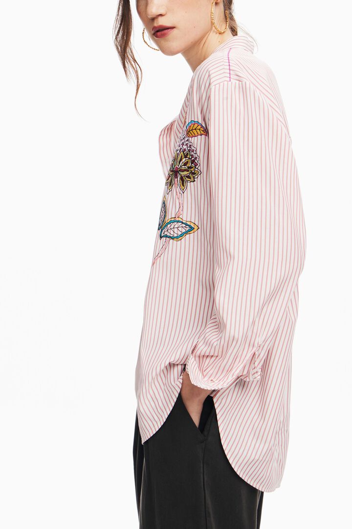 Camisa rayas flores | Desigual