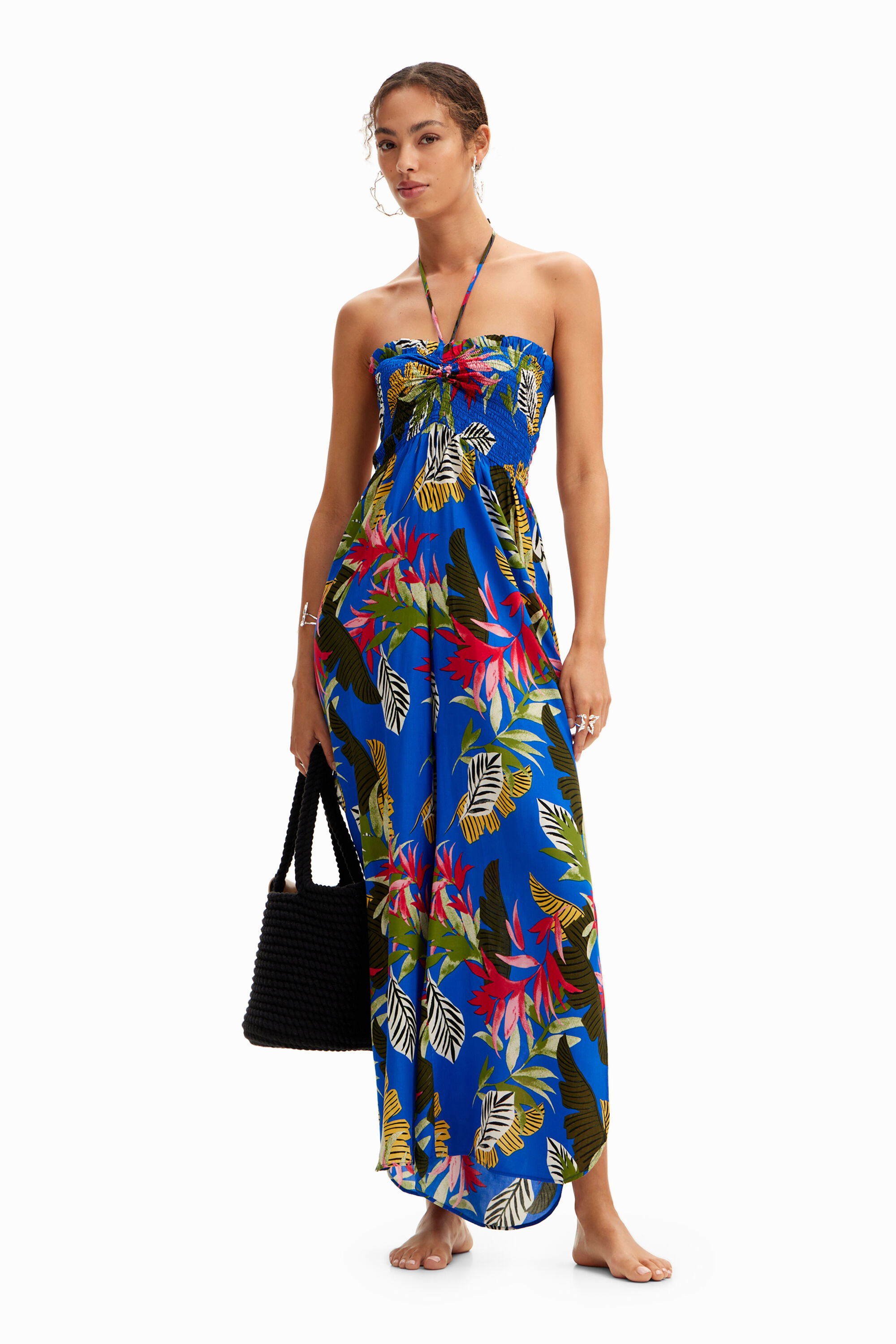 Desigual Tropical halter neck jumpsuit