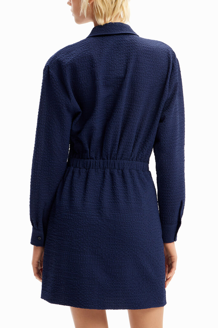Short textured shirt dress | Desigual