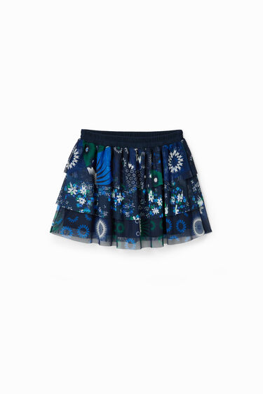 Floral tulle mini skirt | Desigual