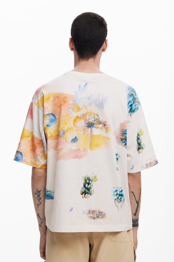 Short-sleeve watercolor T-shirt | Desigual