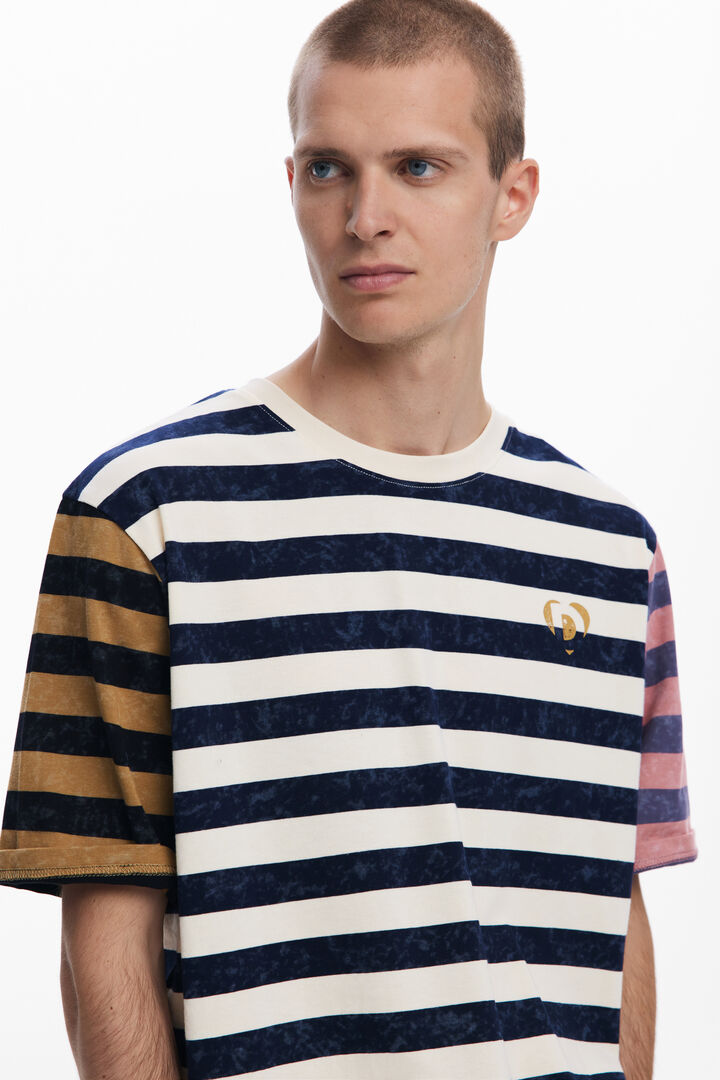 Striped T-shirt with logo | Desigual