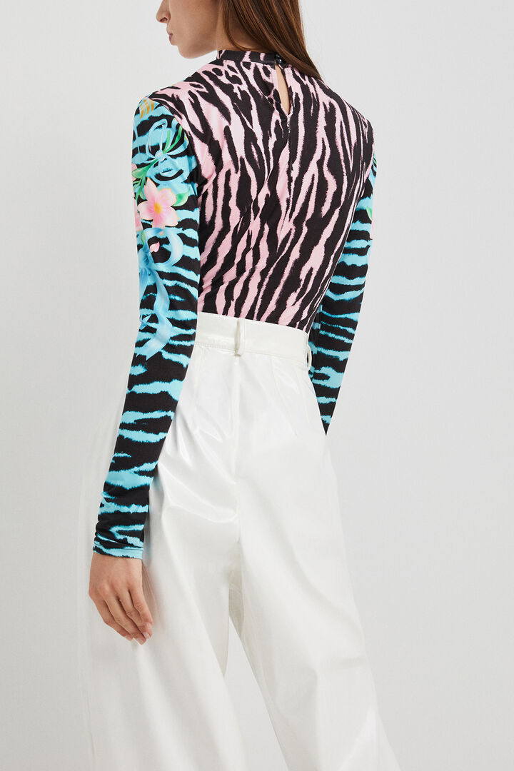 Animal print slim bodysuit | Desigual