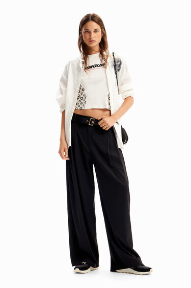 Wide tailored trousers | Desigual