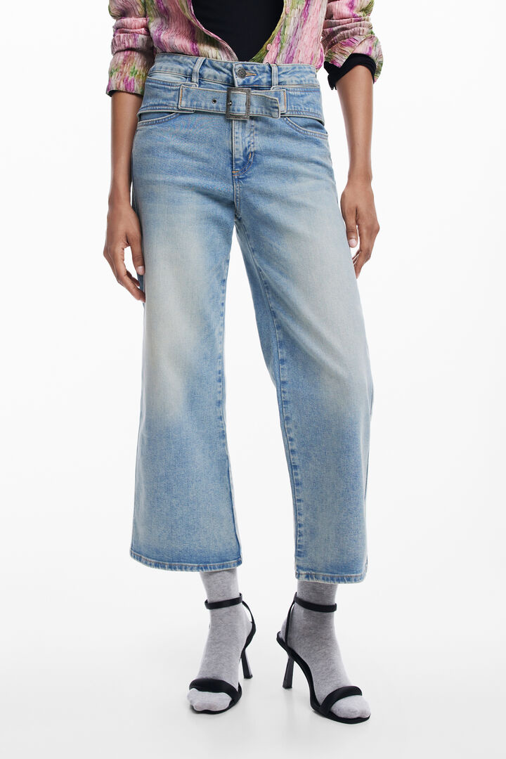 Vaquero culotte cinturón | Desigual