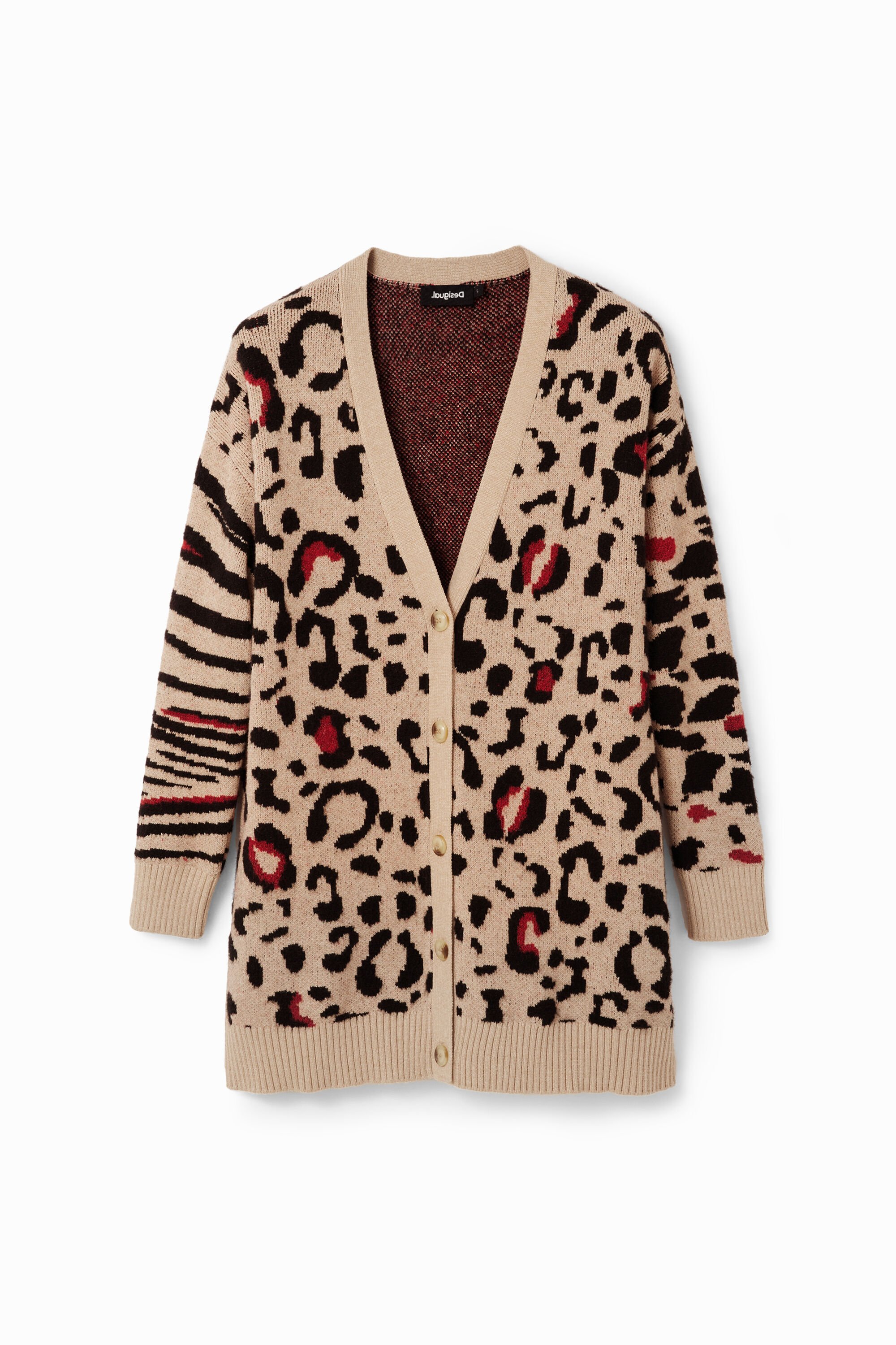 Oversize leopard cardigan