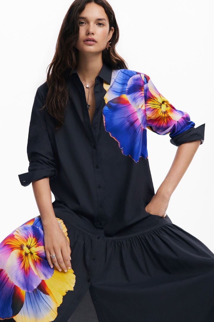 Vestido camisero flores M. Christian Lacroix | Desigual