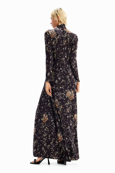 Długa aksamitna sukienka Elysia | Desigual
