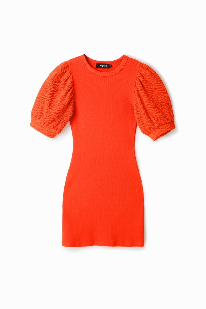 Short slim coral dress
