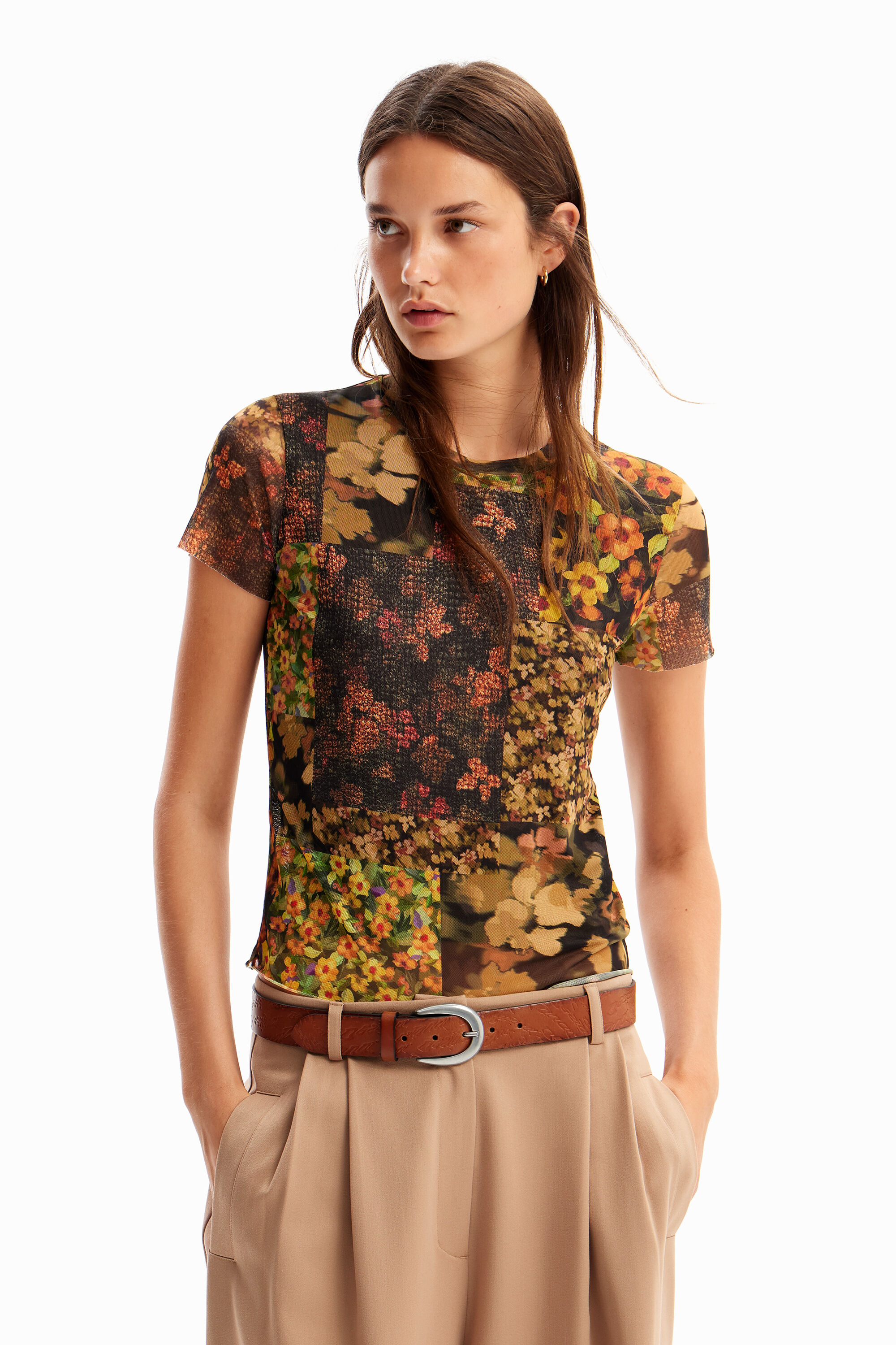 Desigual Patchwork tulle T-shirt