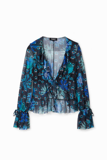 Ruffled tulle blouse | Desigual