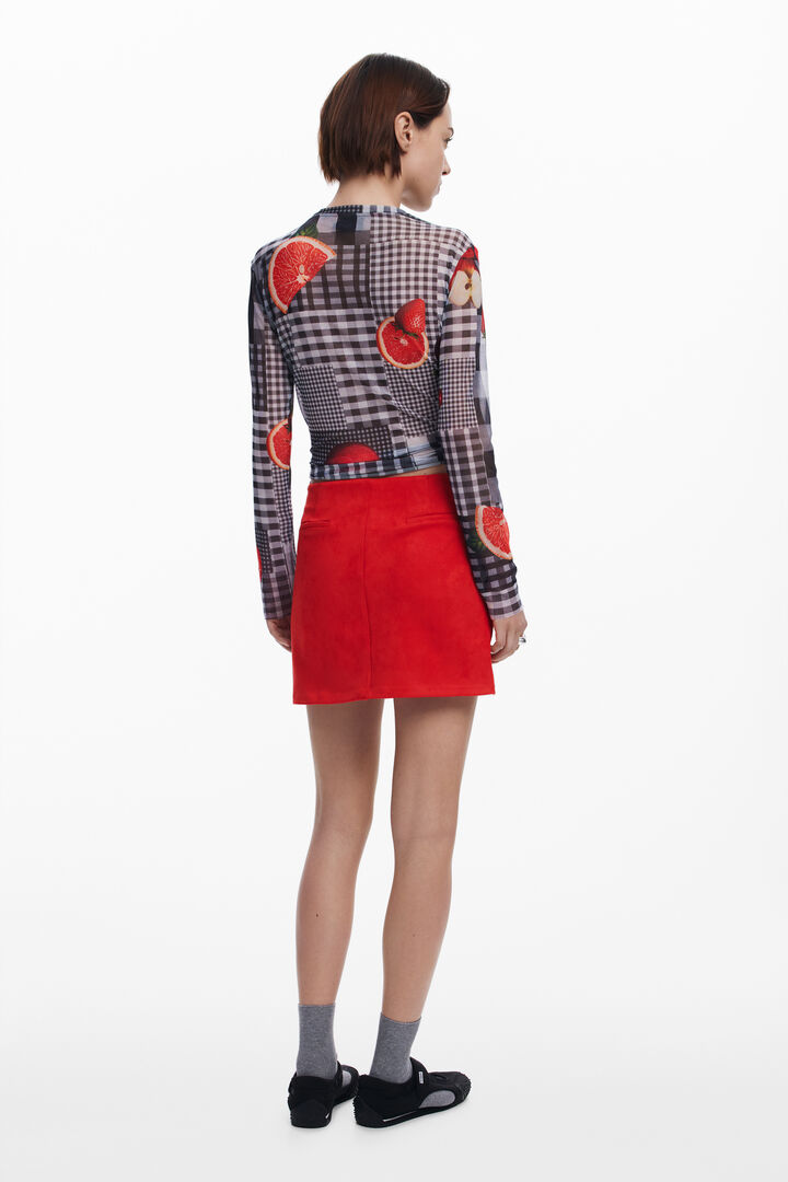 Jupe en daim mini | Desigual