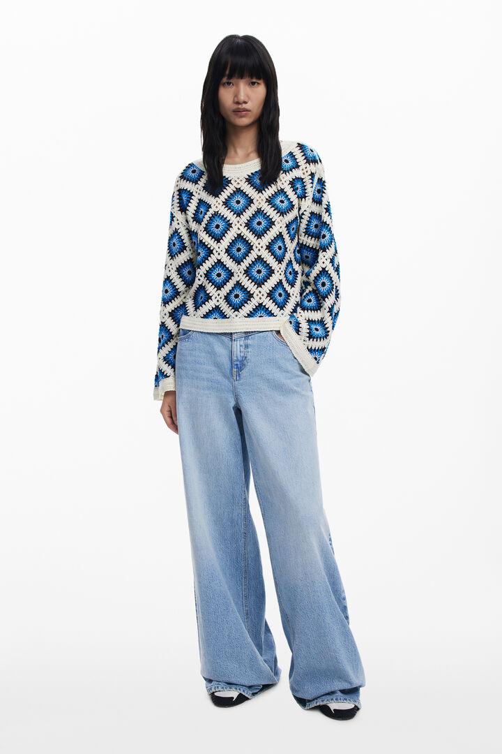 Jersei de ganxet multicolor | Desigual
