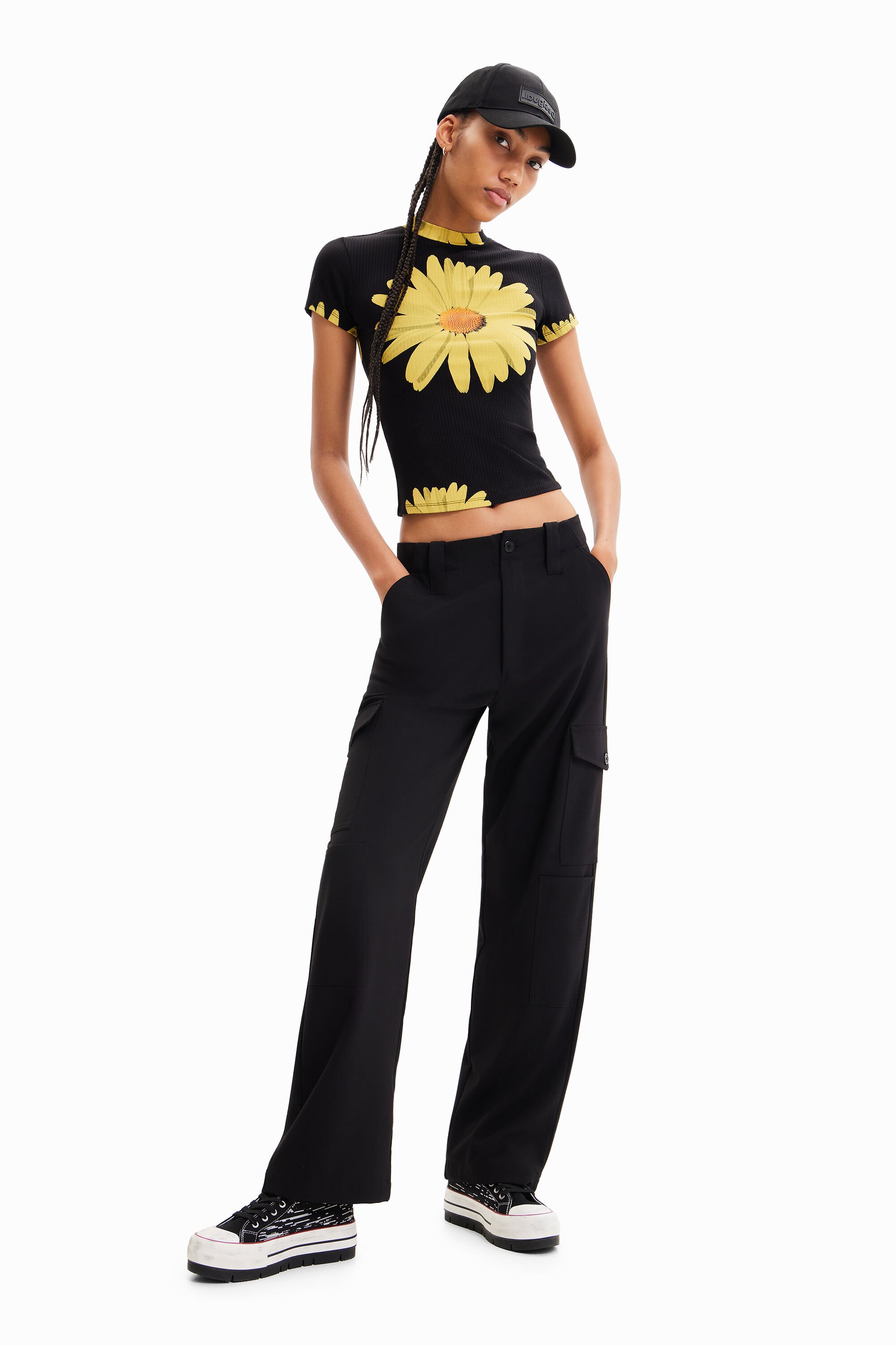 Desigual Flowy cargo trousers