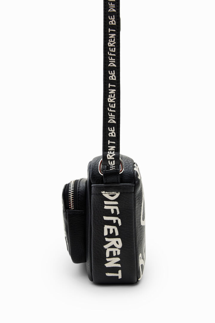 Small crossbody bag with messages | Desigual
