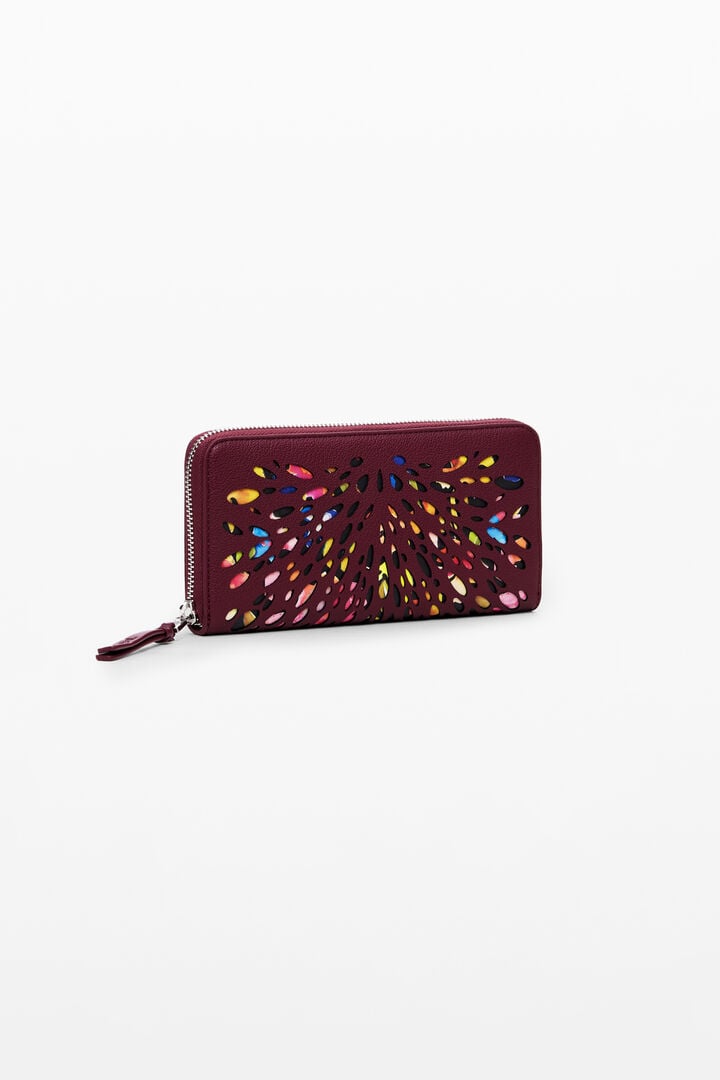 Geperforeerde portemonnee met glas-in-lood-design | Desigual