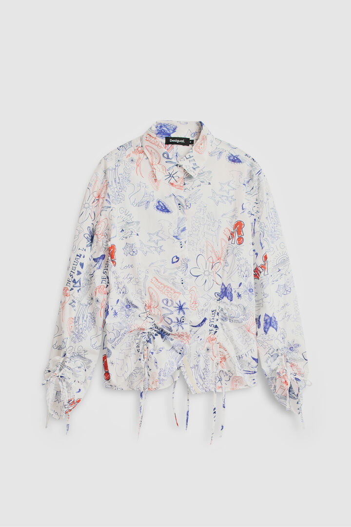 Chemise imprimée avec nœuds | Desigual