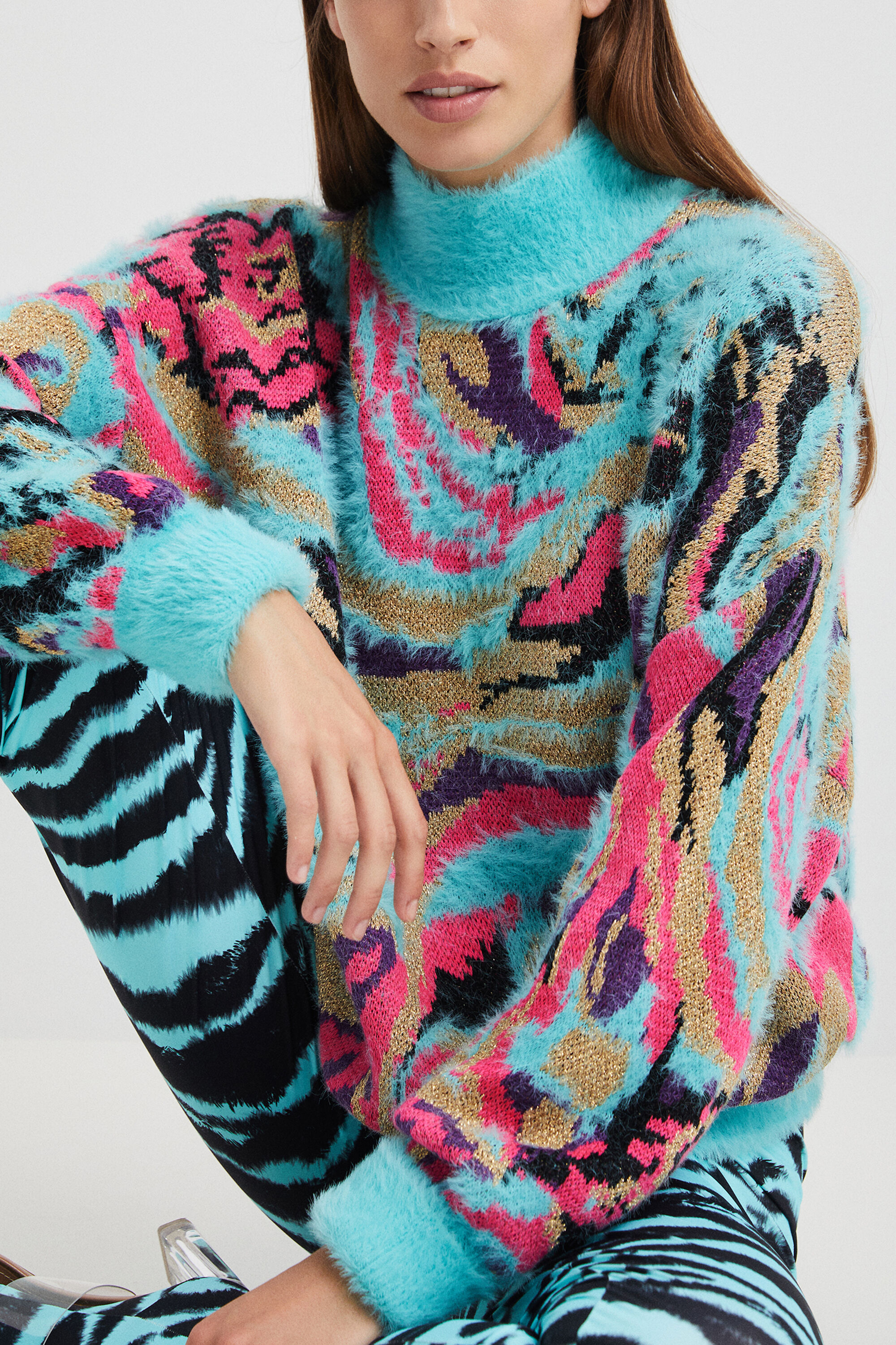 Knit roll-neck jumper