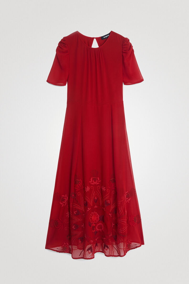 Midi haljina s izrezom na leđima