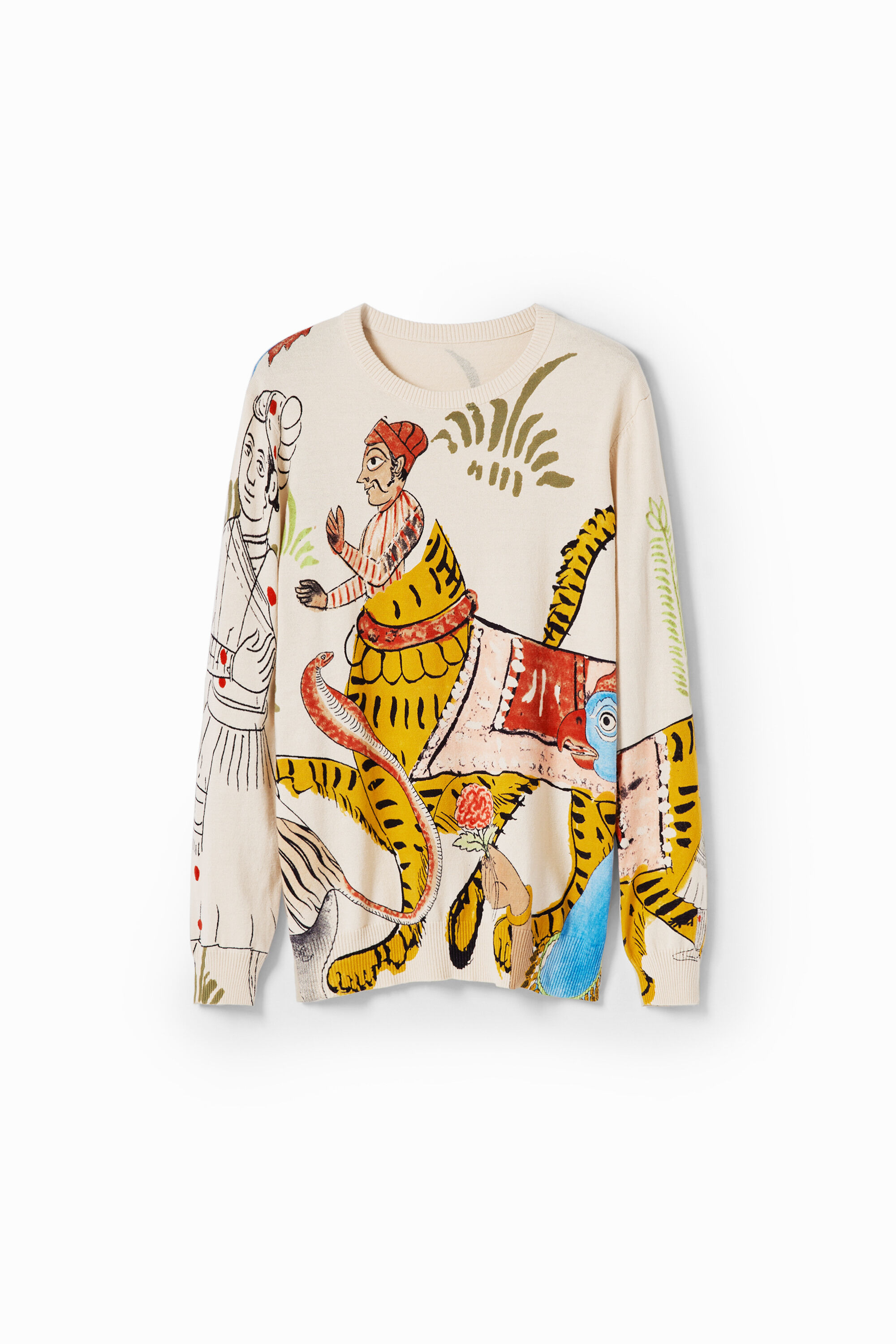 Jersey fino estampado India - WHITE - XXL