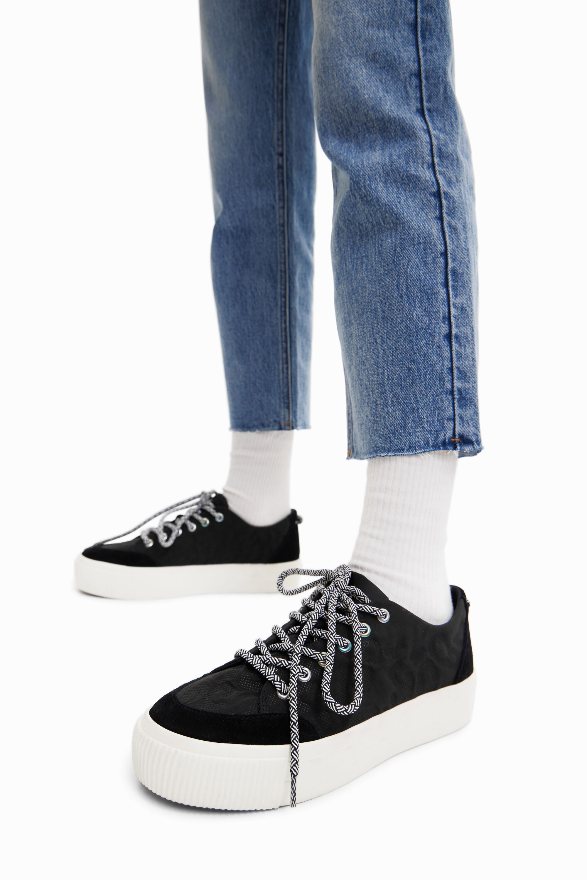 Animal print sales platform sneakers