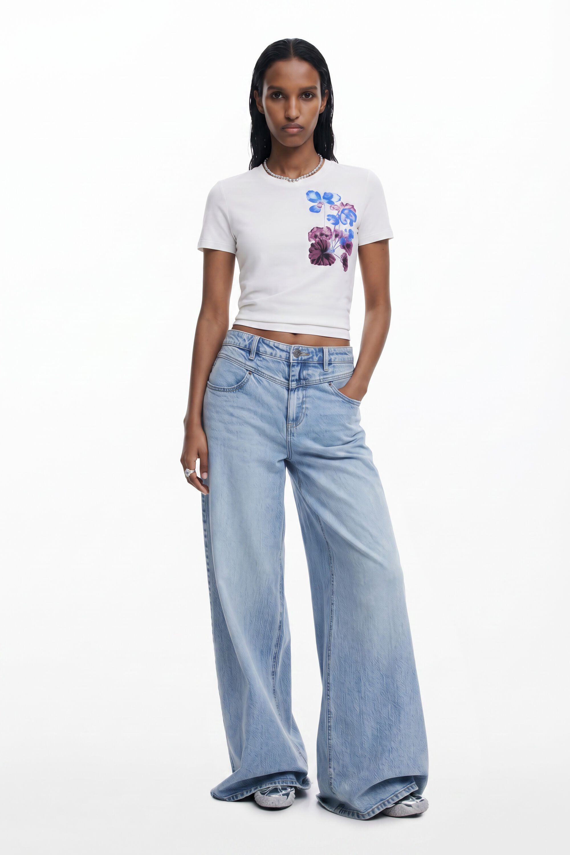 Desigual, T-shirt designed by Mr. Christian Lacroix, Cotton, White