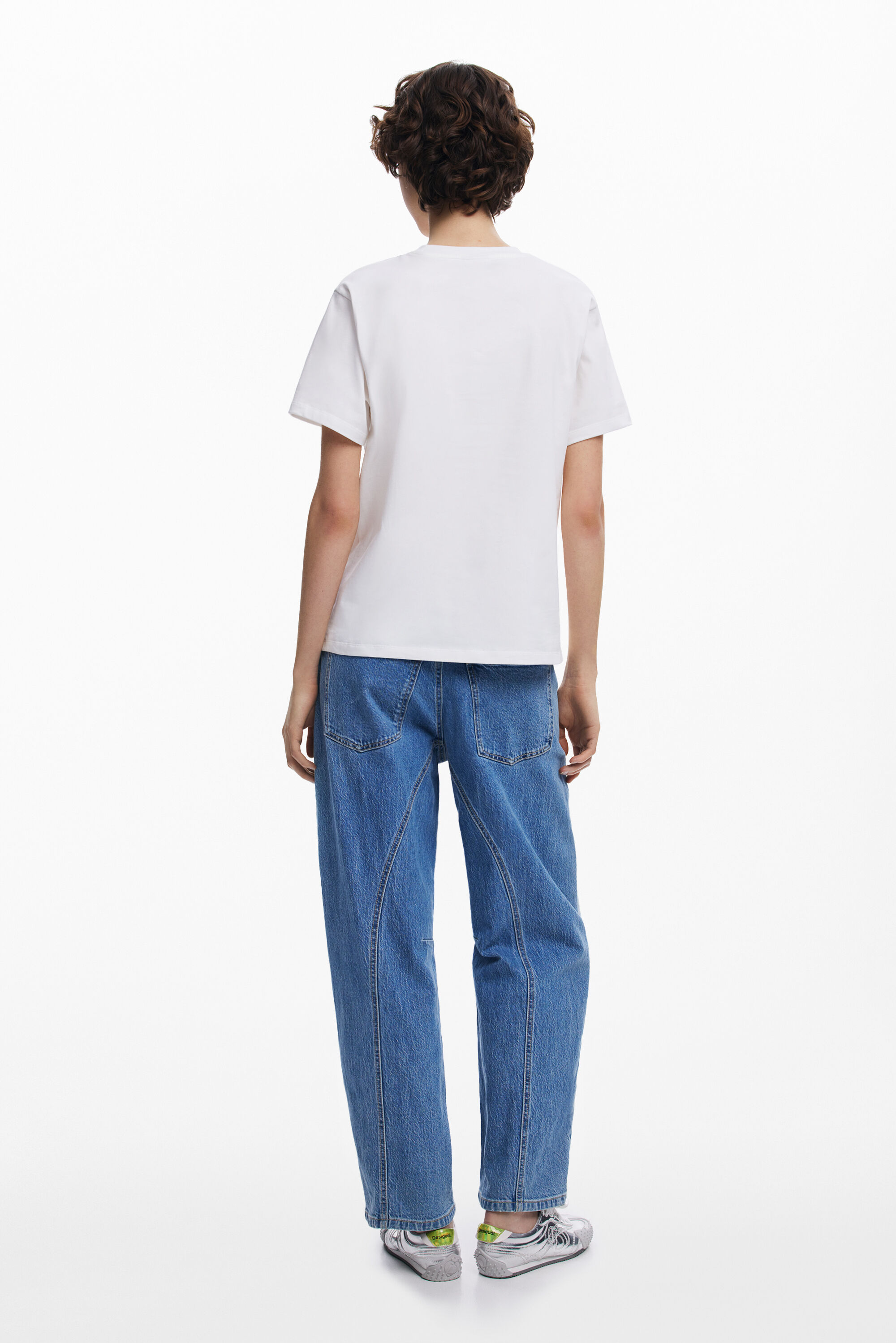 Desigual "i Never Thought" T-shirt In White