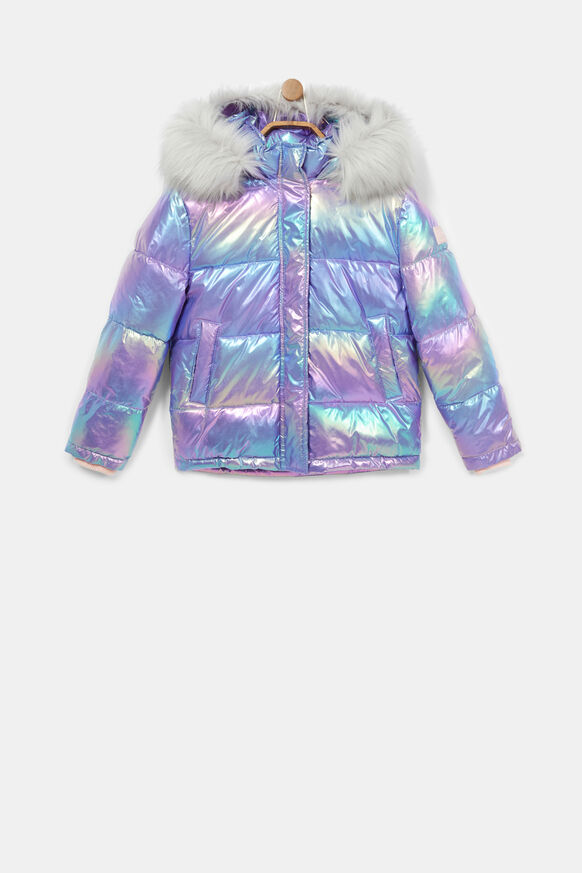 Padded iridescent effect jacket | Desigual