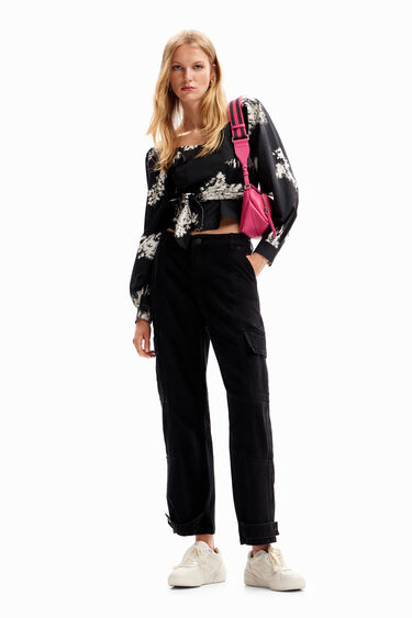 Brusa estil cotilla floral | Desigual
