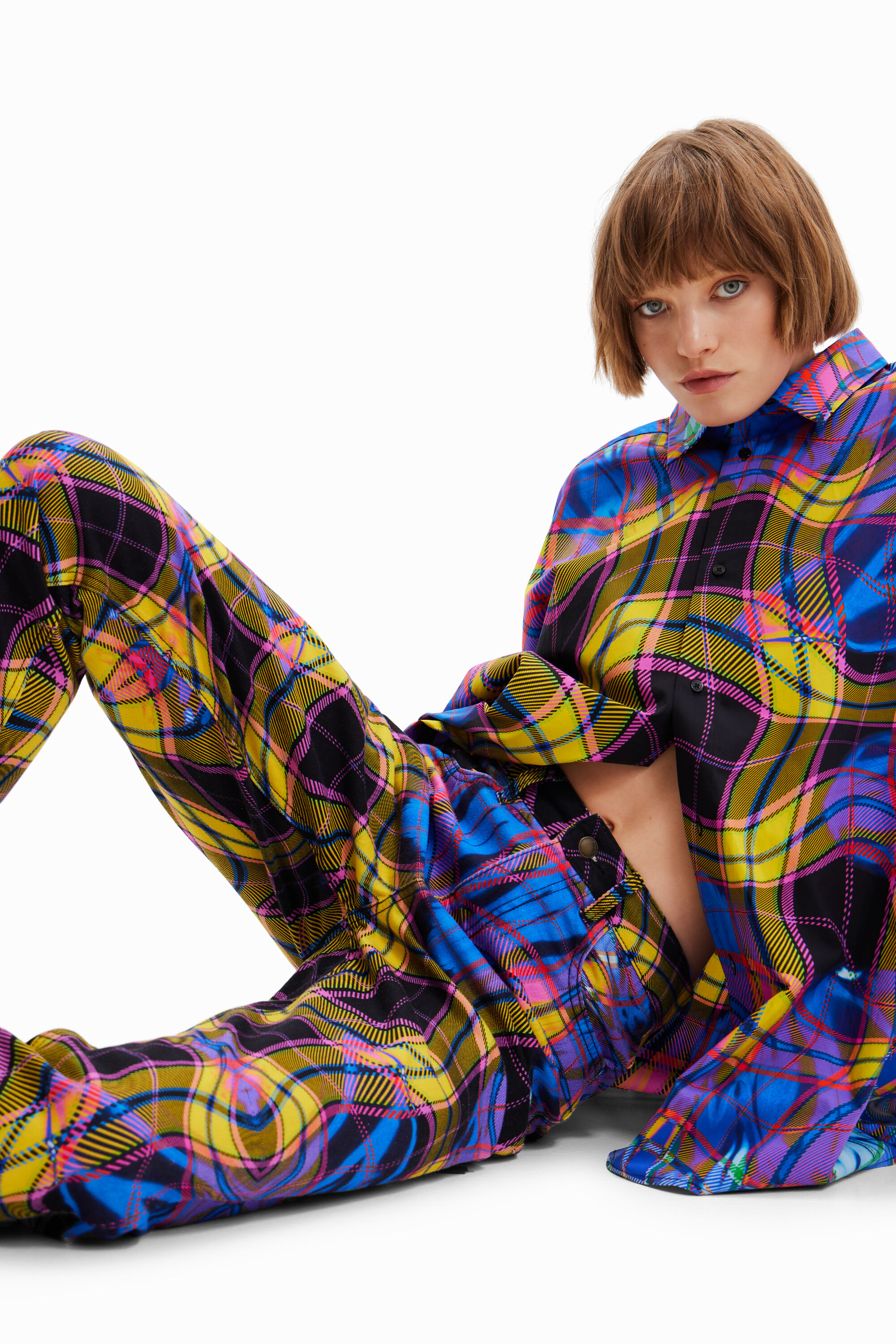 Desigual×JohnsonHartigチェックパッチジャケット¥29900 - heilsuver.is