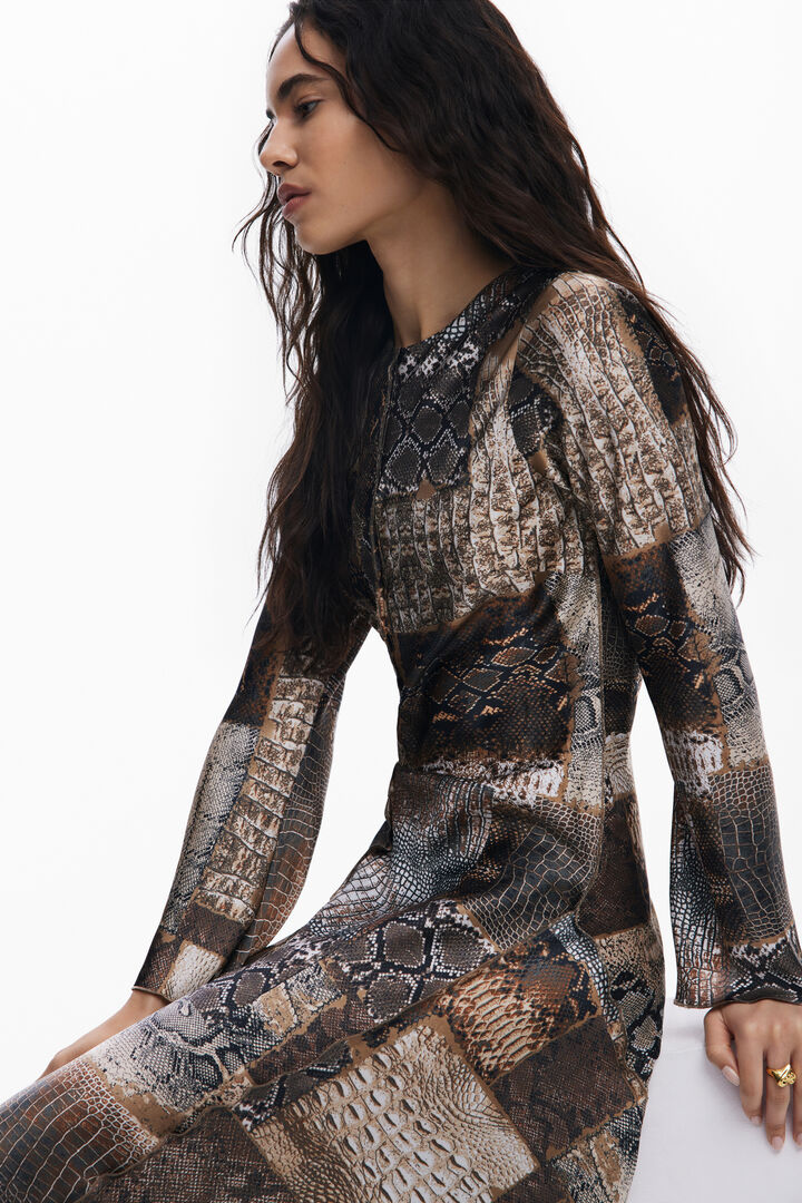 Flowy animal print dress | Desigual