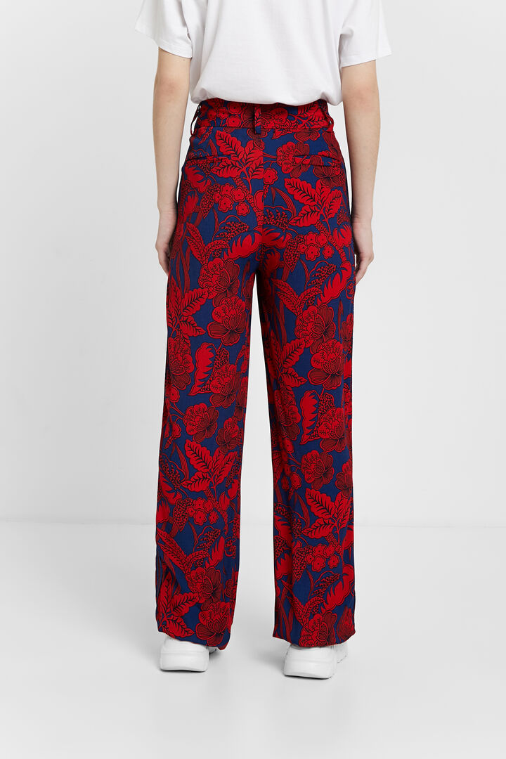 Floral print palazzo trousers | Desigual