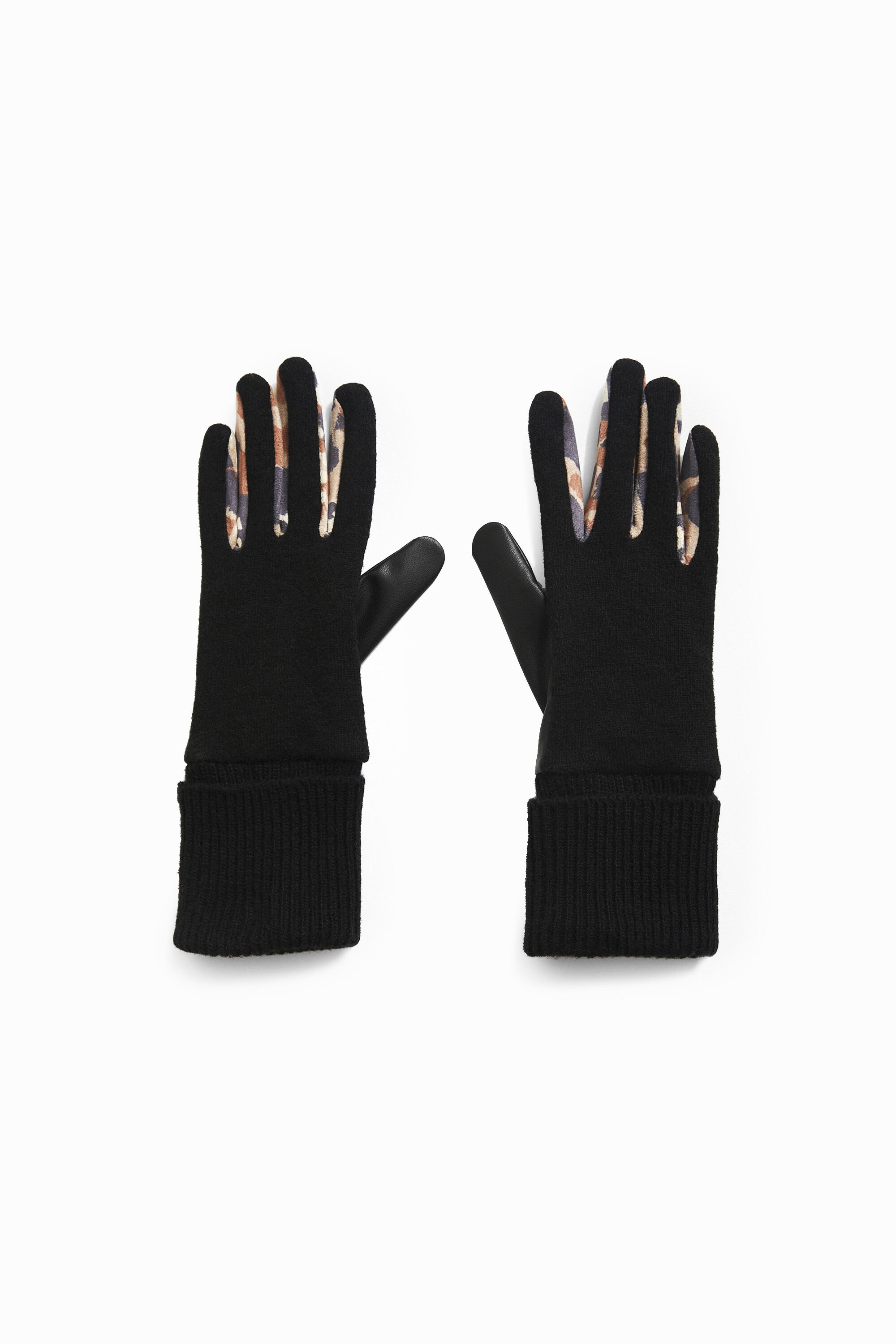 Gants bi matiere animal patch