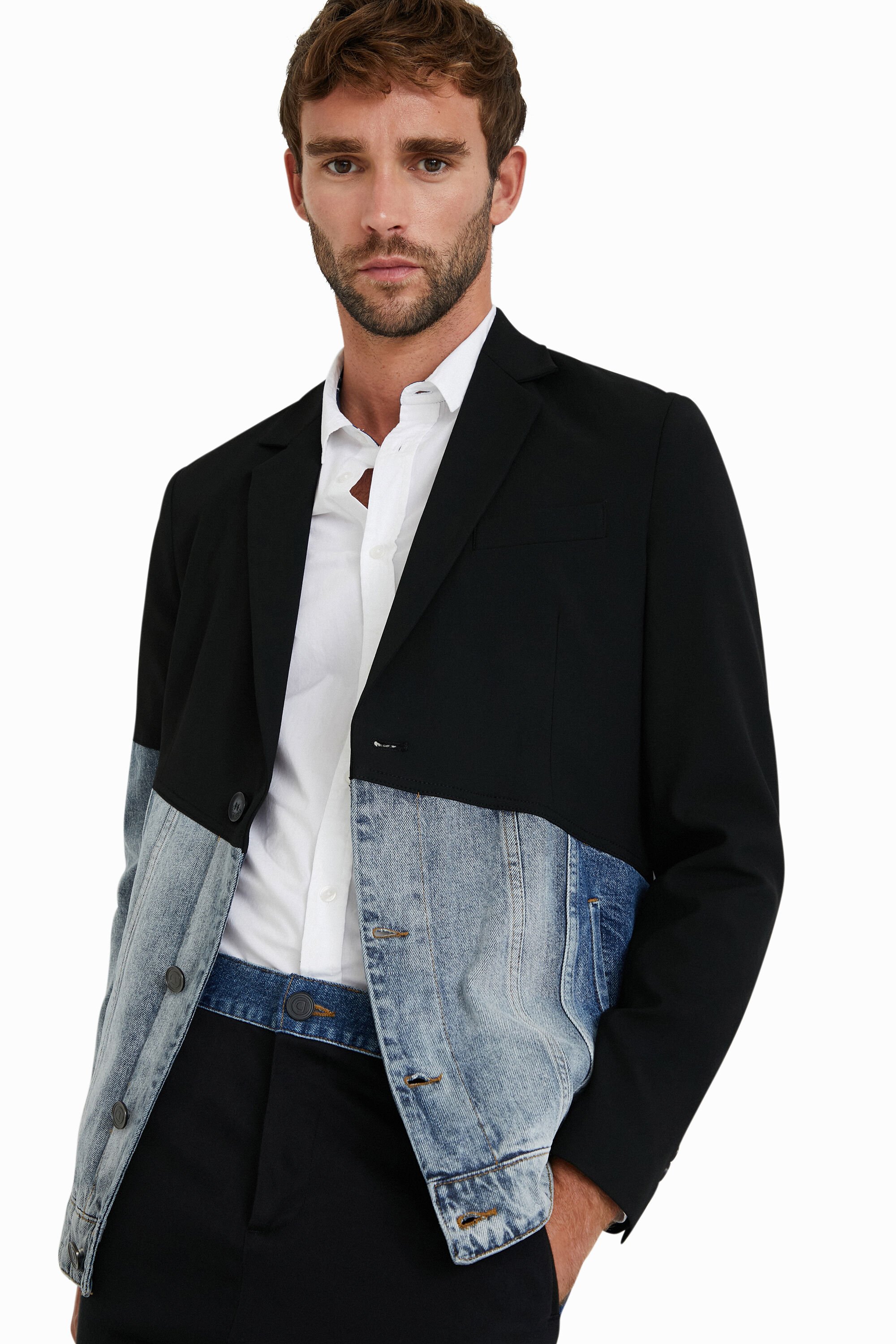 chaqueta desigual hombre