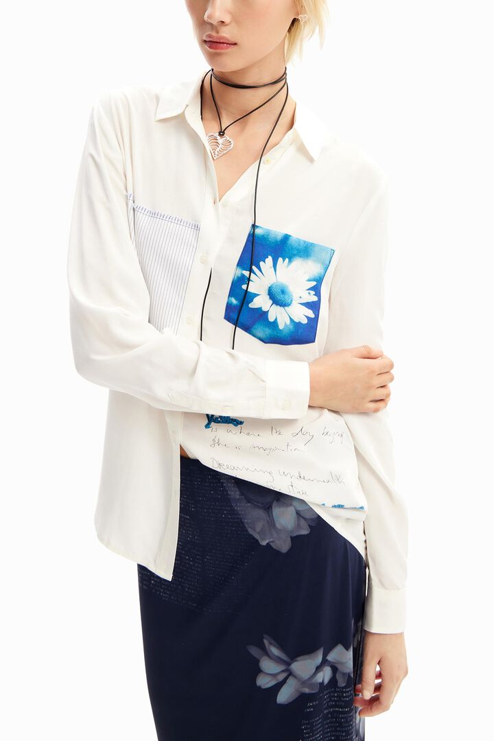 Patchwork pocket daisy shirt | Desigual