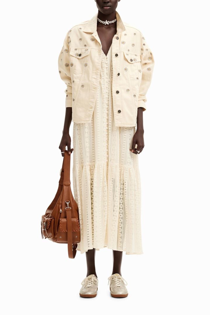 Long embroidered dress | Desigual