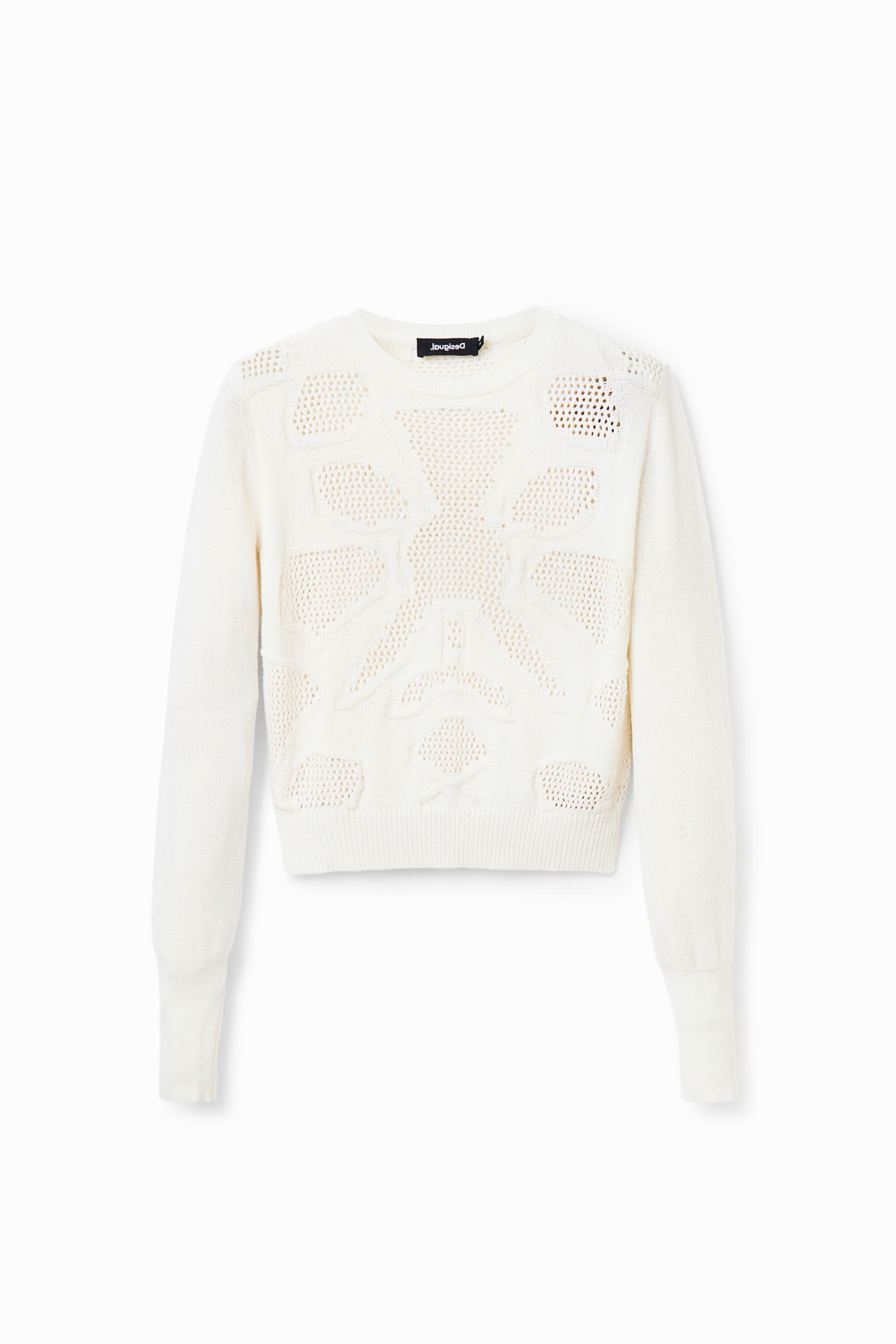 Pullover Aussparungen Blume