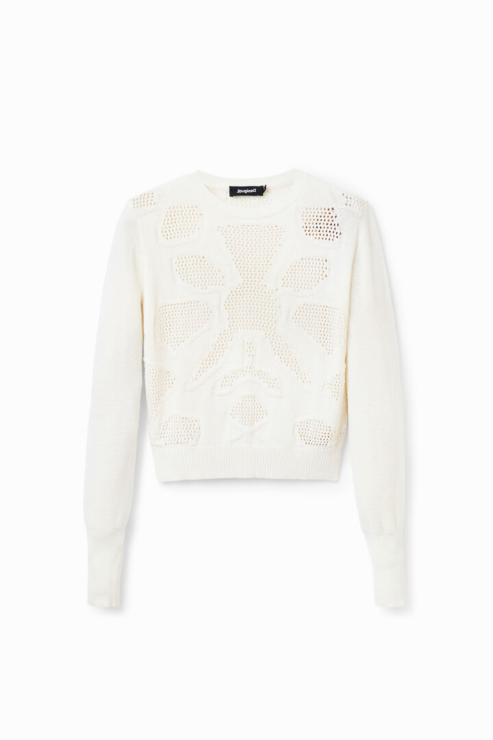 Openwork flower pullover | Desigual