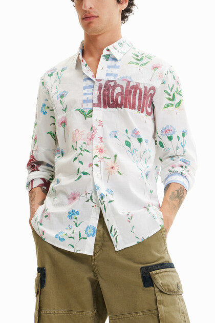 Floral voile shirt