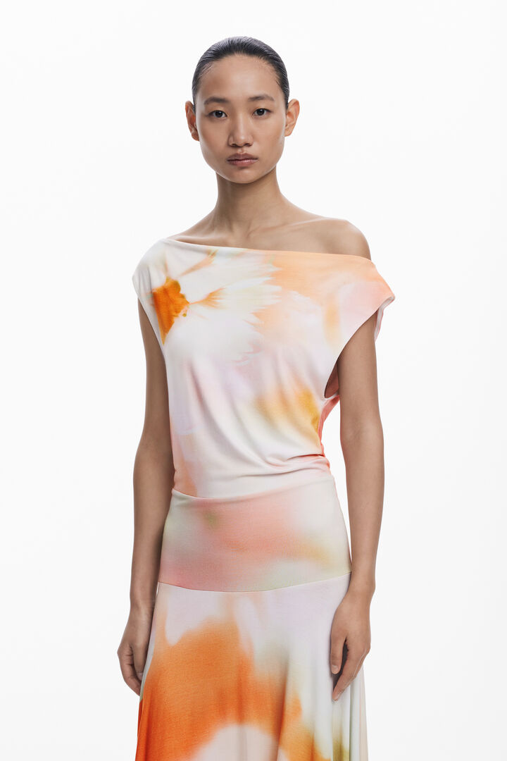 Asymmetric long dress | Desigual