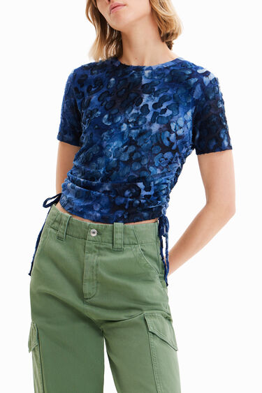 Samarreta slim frunzit animal print | Desigual